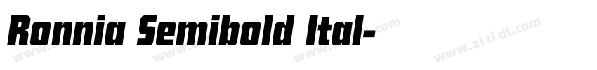 Ronnia Semibold Ital字体转换